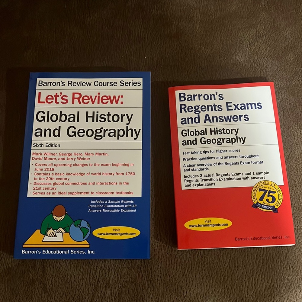 History and Geography regents exam and answers books